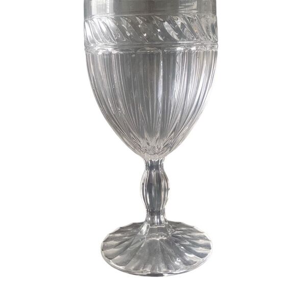 Vintage MIKASA Italian Countryside Crystal Goblet Glasses Water 7 1/8” Lot Set o - Picture 13 of 16